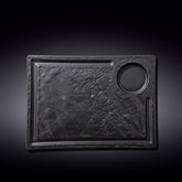 Rechteckiger Servierteller Schwarz 32,5 x 23 cm Kratzfest & Robust WL-661148/A